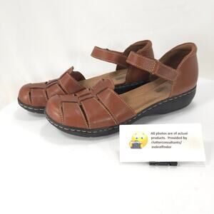 Clarks Collection Casual Mary Jane Shoes, Size 7.5 - 8 (Brown)